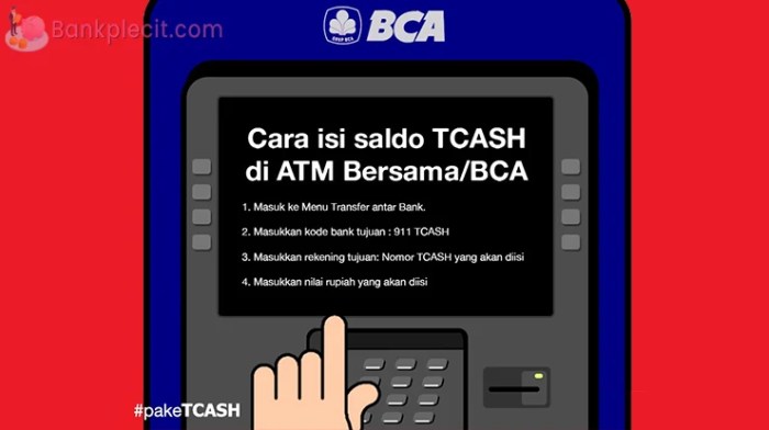 Tcash telkomsel isi pembelian transaksi ulang bca lewat aplikasi wallet saldo