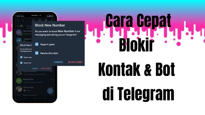 Cara memblokir kontak di telegram