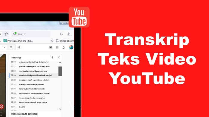 Transkrip video youtube