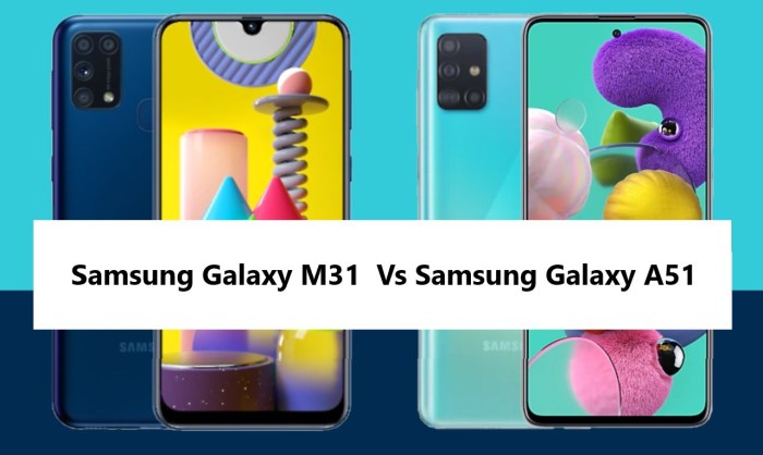 Samsung m31 vs a51