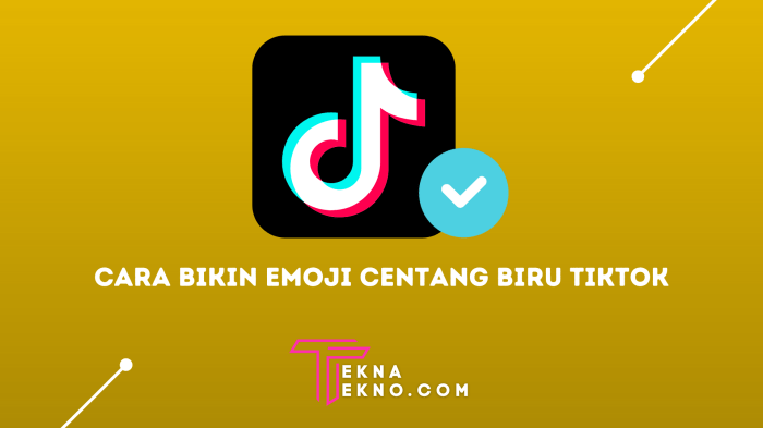 Font emoji centang biru tiktok
